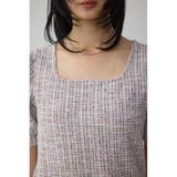 カットツイード袖ギャザートップス | AZUL BY MOUSSY | 詳細画像26 
