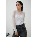 シアーラメ長袖トップス | AZUL BY MOUSSY | 詳細画像24 