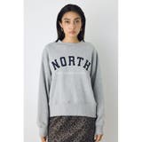 T.GRY | カレッジワッペンロゴ裏毛トップス | AZUL BY MOUSSY