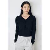 BLK | フェイクレイヤードレースアップニット | AZUL BY MOUSSY