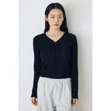 フェイクレイヤードレースアップニット | AZUL BY MOUSSY | 詳細画像1