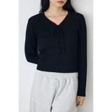フェイクレイヤードレースアップニット | AZUL BY MOUSSY | 詳細画像3