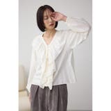 レースアップラッフルブラウス | AZUL BY MOUSSY | 詳細画像3 