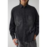 AZUL DENIM ダメージシャツ | AZUL BY MOUSSY | 詳細画像1