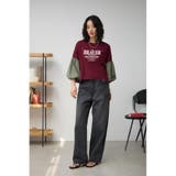 ボリュームスリーブドッキングTシャツ | AZUL BY MOUSSY | 詳細画像14 