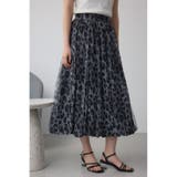 柄BLK5 | チュールレイヤードバルーンスカート | AZUL BY MOUSSY