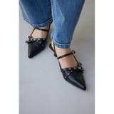 BLK | クロスハトメベルトバックオープンパンプス | AZUL BY MOUSSY