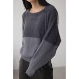 GRY | シャギー切替ドルマンニット | AZUL BY MOUSSY