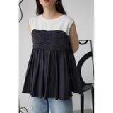 BLK | ギャザービスチェレイヤードトップス | AZUL BY MOUSSY