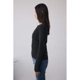 格上げ ヘンリーネックデザインニットトップス | AZUL BY MOUSSY | 詳細画像5