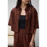 D/BRN3 | ハーフスリーブクロップドレースシャツ | AZUL BY MOUSSY