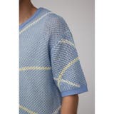 ライン柄クルーネック半袖ニット | AZUL BY MOUSSY | 詳細画像29 