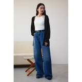 ヘリンボーンニットカーディガン | AZUL BY MOUSSY | 詳細画像3