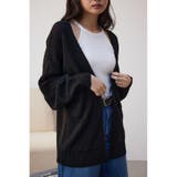 BLK | ヘリンボーンニットカーディガン | AZUL BY MOUSSY