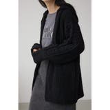 BLK | マットモールフードトッパーカーデ | AZUL BY MOUSSY