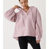 LACE-UP LOOSE HOODIE/レースアップルーズフーディ | AZUL BY MOUSSY | 詳細画像12 