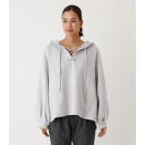 LACE-UP LOOSE HOODIE/レースアップルーズフーディ | AZUL BY MOUSSY | 詳細画像4 