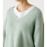 V/N LOOSE KNIT TOPS/Vネックルーズニットトップス | AZUL BY MOUSSY | 詳細画像7 
