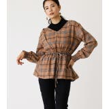 PEPLUM CHECK BLOUSE/ペプラムチェックブラウス | AZUL BY MOUSSY | 詳細画像1 