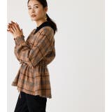 PEPLUM CHECK BLOUSE/ペプラムチェックブラウス | AZUL BY MOUSSY | 詳細画像2 