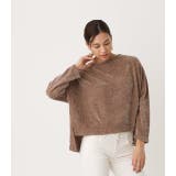 VELOR YARN LOOSE TOPS/ベロアヤーンルーズトップス | AZUL BY MOUSSY | 詳細画像1 