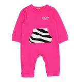 ピンク | ゼブラ柄ポケットロンパース 9011B | BABYDOLL