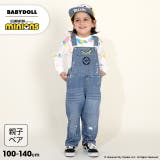親子お揃い ミニオン ペイントデニムサロペットパンツ 9079K | BABYDOLL | 詳細画像1 