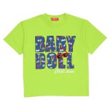 イエローグリーン | 親子お揃い サングラスワッペンロゴTシャツ 9523K | BABYDOLL