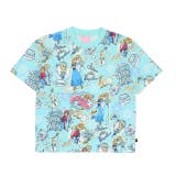 FROZEN | 親子お揃い ディズニー ステッカー風総柄Tシャツ 9534K | BABYDOLL