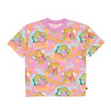 ラプンツェル | 親子お揃い ディズニー ステッカー風総柄Tシャツ 9534K | BABYDOLL