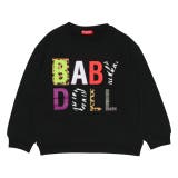 ブラック | 親子お揃い アニマルワッペントレーナー 9820K | BABYDOLL