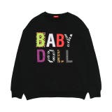 ブラック | 親子お揃い アニマルワッペントレーナー 9820A | BABYDOLL
