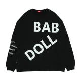 ブラック | 親子お揃い ランダムロゴトレーナー 9938A | BABYDOLL