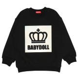 ブラック | 親子お揃い エンボス箔トレーナー 0210K | BABYDOLL