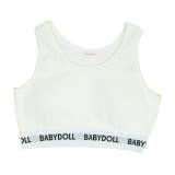 ホワイト | 【カップ付】ロゴショート丈タンクトップ 0249K | BABYDOLL