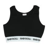 ブラック | 【カップ付】ロゴショート丈タンクトップ 0249K | BABYDOLL