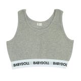 グレー | 【カップ付】ロゴショート丈タンクトップ 0249K | BABYDOLL