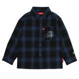 ネイビー | 親子お揃い チェック長袖シャツ 0271K | BABYDOLL