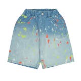 ブルー | ペイントデニムハーフパンツ 0485K | BABYDOLL