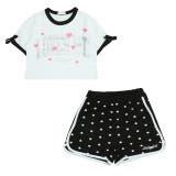 ブラック | リボンTシャツ&ショートパンツ セットアップ 0502K | BABYDOLL