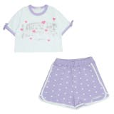パープル | リボンTシャツ&ショートパンツ セットアップ 0502K | BABYDOLL