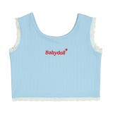ライトブルー | レースリブタンクトップ 0505K | BABYDOLL