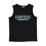 ブラック | カラフルロゴタンクトップ 0542K | BABYDOLL