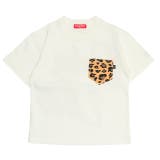 ホワイト | 親子お揃い ヒョウ柄ポケットTシャツ 0543K | BABYDOLL