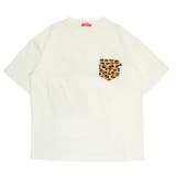 ホワイト | 親子お揃い ヒョウ柄ポケットTシャツ 0543A | BABYDOLL
