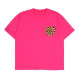 ピンク | 親子お揃い ヒョウ柄ポケットTシャツ 0543A | BABYDOLL