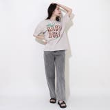 親子お揃い ヒョウ柄貼付ロゴTシャツ 0544A | BABYDOLL | 詳細画像3 