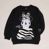 ブラック/ミニー(ゼブラ) | 親子お揃い ディズニー アニマル柄ボアポケットトレーナー 1009K | BABYDOLL