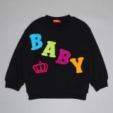 ブラック | 親子お揃い BIGサガラロゴトレーナー 1053K | BABYDOLL