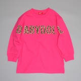 ピンク | 親子お揃い BIGヒョウ柄ロゴタイプロンT 1055K | BABYDOLL